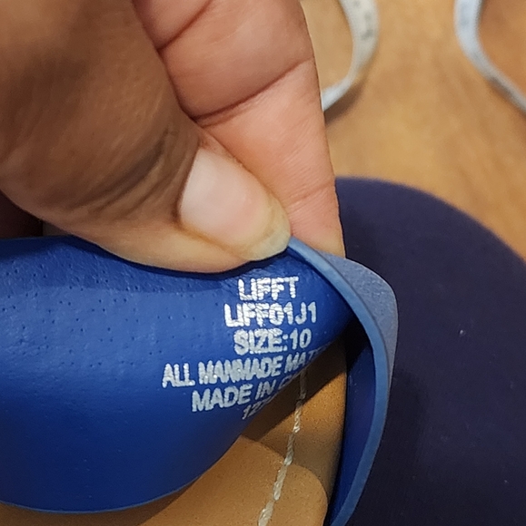 Madden Girl Faux Wood Platform Sandal Block Heel Open Toe Blue strap Size 10 - Picture 7 of 9